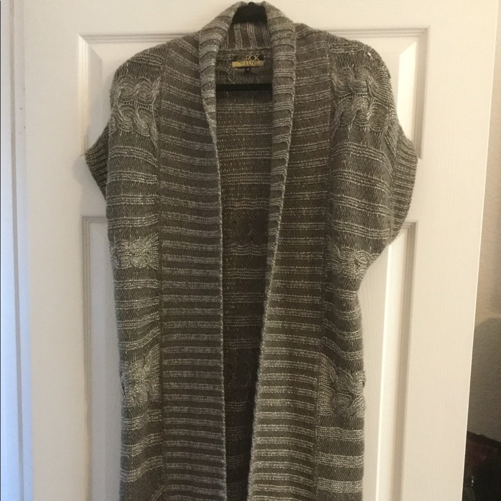 LaRok Luxe Metallic Cardigan